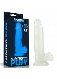 Прозрачный, светящийся в темноте фаллоимитатор Lumino Play Dildo - 19 см. - Lovetoy