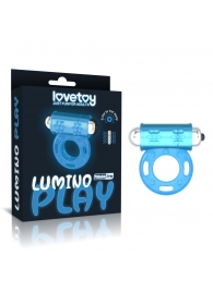 Голубое, светящееся в темноте эрекционное виброкольцо Lumino Play Vibrating Penis Ring - Lovetoy - в Симферополе купить с доставкой