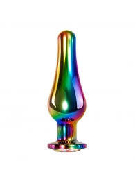 Радужная металлическая пробка Rainbow Metal Plug Large - 12,9 см. - Evolved