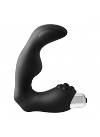 Черный вибромассажер простаты FantASStic Vibrating Prostate Massager - 11,3 см. - Dream Toys - в Симферополе купить с доставкой