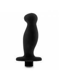 Черный анальный вибромассажёр Silicone Vibrating Prostate Massager 02 - 10,8 см. - Blush Novelties - в Симферополе купить с доставкой