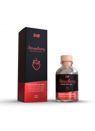 Массажный гель с ароматом клубники Strawberry - 30 мл. - INTT - купить с доставкой в Симферополе