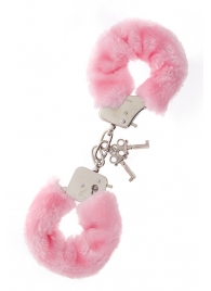 Металлические наручники с розовой меховой опушкой METAL HANDCUFF WITH PLUSH PINK - Dream Toys - купить с доставкой в Симферополе