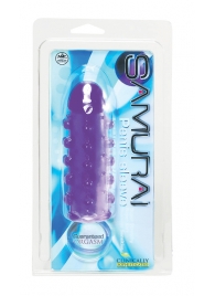 Закрытая фиолетовая насадка с пупырышками SAMURAI PENIS SLEEVE PURPLE - 14,5 см. - NMC - в Симферополе купить с доставкой