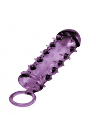 Закрытая фиолетовая насадка с пупырышками SAMURAI PENIS SLEEVE PURPLE - 14,5 см. - NMC - в Симферополе купить с доставкой