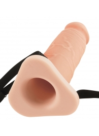 Телесный реалистичный фаллоимитатор с полостью Silicone Hollow Extension - 20 см. - Pipedream - купить с доставкой в Симферополе