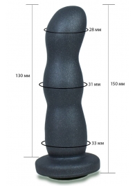 Черная анальная рельефная насадка-фаллоимитатор - 15 см. - LOVETOY (А-Полимер) - купить с доставкой в Симферополе
