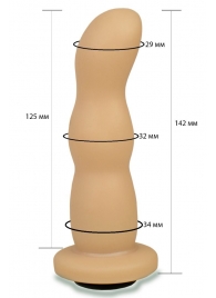 Телесная рельефная насадка Harness - 14,2 см. - LOVETOY (А-Полимер) - купить с доставкой в Симферополе