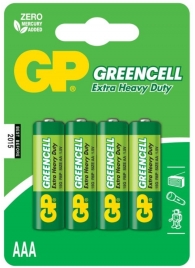 Батарейки солевые GP GreenCell AAA/R03G - 4 шт. - Элементы питания - купить с доставкой в Симферополе