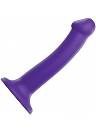 Фиолетовый фаллоимитатор-насадка Strap-On-Me Dildo Dual Density size M - 18 см. - Strap-on-me - купить с доставкой в Симферополе
