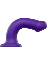 Фиолетовый фаллоимитатор-насадка Strap-On-Me Dildo Dual Density size L - 19 см. - Strap-on-me - купить с доставкой в Симферополе