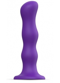 Фиолетовая насадка Strap-On-Me Dildo Geisha Balls size M - Strap-on-me - купить с доставкой в Симферополе