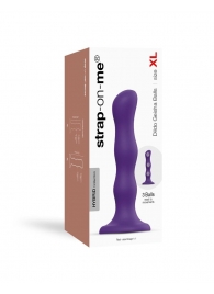 Фиолетовая насадка Strap-On-Me Dildo Geisha Balls size XL - Strap-on-me - купить с доставкой в Симферополе