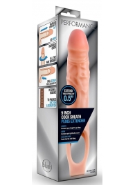 Телесная насадка на пенис 9 Inch Cock Sheath Extender - 22,2 см. - Blush Novelties - в Симферополе купить с доставкой