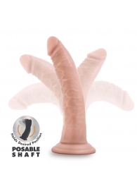 Телесный фаллоимитатор-реалистик 7 Inch Posable Dildo - 19 см. - Blush Novelties