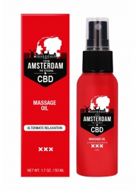 Стимулирующее массажное масло CBD from Amsterdam Massage Oil - 50 мл. - Shots Media BV - купить с доставкой в Симферополе