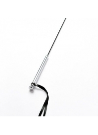 Черный кожаный стек с гладкой ручкой - 55 см. - Crazy Handmade - купить с доставкой в Симферополе