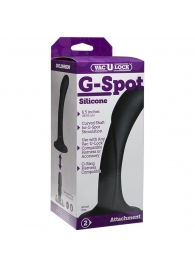 Черная изогнутая насадка Vac-U-Lock G-Spot - 16,5 см. - Doc Johnson - купить с доставкой в Симферополе