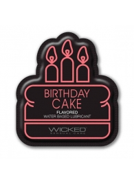 Лубрикант на водной основе со вкусом торта с кремом Wicked Aqua Birthday cake - 3 мл. - Wicked - купить с доставкой в Симферополе