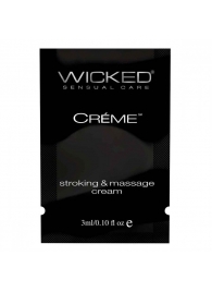 Крем для массажа и мастурбации Wicked Stroking and Massage Creme - 3 мл. - Wicked - купить с доставкой в Симферополе