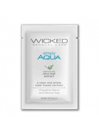 Легкий лубрикант на водной основе Wicked Simply AQUA - 3 мл. - Wicked - купить с доставкой в Симферополе