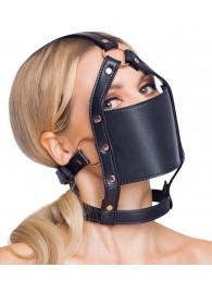 Черный намордник с кляпом-шаром Head Harness With A Gag - Orion - купить с доставкой в Симферополе