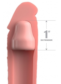 Телесная насадка-удлинитель 1 Inch Silicone X-tension - 17,8 см. - Pipedream - в Симферополе купить с доставкой
