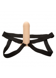 Телесный фаллопротез из силикона Extension with Harness - 15,75 см. - California Exotic Novelties - купить с доставкой в Симферополе