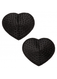 Черные пэстисы в форме сердечек Heart Pasties - California Exotic Novelties - купить с доставкой в Симферополе