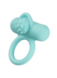 Аквамариновое эрекционное виброкольцо Silicone Rechargeable Nubby Lover’s Delight - California Exotic Novelties - в Симферополе купить с доставкой