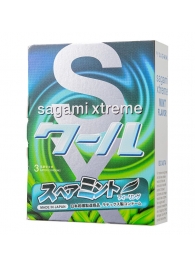 Презервативы Sagami Xtreme Mint с ароматом мяты - 3 шт. - Sagami - купить с доставкой в Симферополе