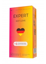 Презервативы EXPERT Hot Love с разогревающим эффектом - 12 шт.(+3 в подарок) - Expert - купить с доставкой в Симферополе