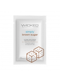 Саше лубриканта на водной основе Simply Aqua Brown Sugar с ароматом коричневого сахара - 3 мл. - Wicked - купить с доставкой в Симферополе