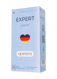 Ультратонкие презервативы EXPERT Lights - 12 шт.(+3 в подарок) - Expert - купить с доставкой в Симферополе