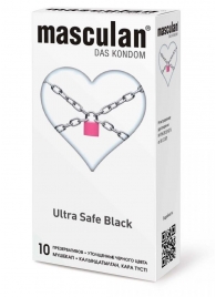 Ультрапрочные презервативы Masculan Ultra Safe Black - 10 шт. - Masculan - купить с доставкой в Симферополе