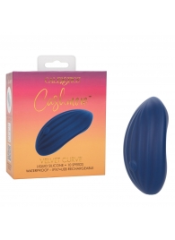 Синий вибромассажер Cashmere Velvet Curve - California Exotic Novelties