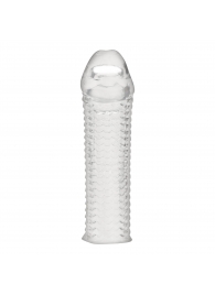 Текстурированная насадка на пенис Clear Textured Penis Enhancing Sleeve Extension - 16,5 см. - BlueLine - в Симферополе купить с доставкой