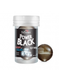 Интимный гель Power Black Hot Ball с охлаждающе-разогревающим эффектом (2 шарика по 3 гр.) - HotFlowers - купить с доставкой в Симферополе