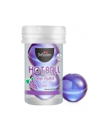 Лубрикант на масляной основе Hot Ball Beija Muito с ароматом винограда (2 шарика по 3 гр.) - HotFlowers - купить с доставкой в Симферополе