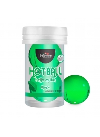 Лубрикант на масляной основе Hot Ball Beija Muito с ароматом мяты (2 шарика по 3 гр.) - HotFlowers - купить с доставкой в Симферополе