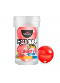 Лубрикант на масляной основе Hot Ball Plus с охлаждающе-разогревающим эффектом (2 шарика по 3 гр.) - HotFlowers - купить с доставкой в Симферополе