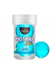 Лубрикант на масляной основе Hot Ball Plus с охлаждающим эффектом (2 шарика по 3 гр.) - HotFlowers - купить с доставкой в Симферополе