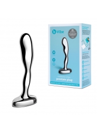 Стальной стимулятор простаты Stainless Steel Prostate Plug - 11,5 см. - b-Vibe - в Симферополе купить с доставкой