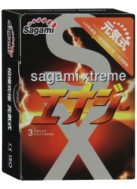 Презервативы Sagami Xtreme ENERGY с ароматом энергетика - 3 шт. - Sagami - купить с доставкой в Симферополе