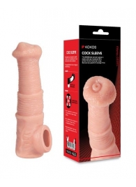 Телесная фантазийная насадка на член Cock Sleeve Size M - KOKOS - в Симферополе купить с доставкой