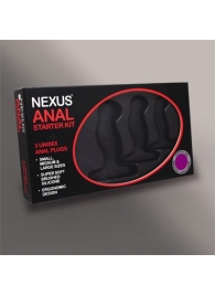 Набор из 3 массажеров простаты чёрного цвета NEXUS ANAL STARTER KIT - Nexus Range - в Симферополе купить с доставкой