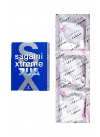 Розовые презервативы Sagami Xtreme FEEL FIT 3D - 3 шт. - Sagami - купить с доставкой в Симферополе