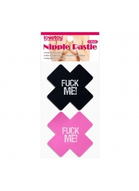 Набор из 2 пар пэстисов Cross Pattern Nipple Pasties - Lovetoy - купить с доставкой в Симферополе