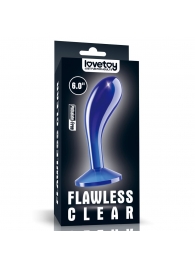 Синяя анальная втулка Flawless Clear Prostate Plug 6.0 - 15 см. - Lovetoy - в Симферополе купить с доставкой