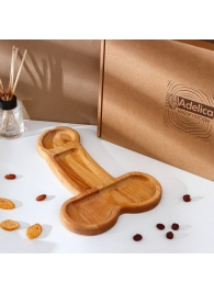 Деревянное блюдо для подачи в форме члена (32,5 х 20 х 1,7 см) - Сима-Ленд - купить с доставкой в Симферополе